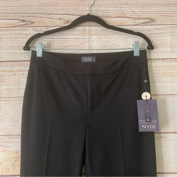 Not Your Daughter Jeans Ponte Knit Slim Trouser Pants Size 4 Black Straight Leg - Picture 2 of 14